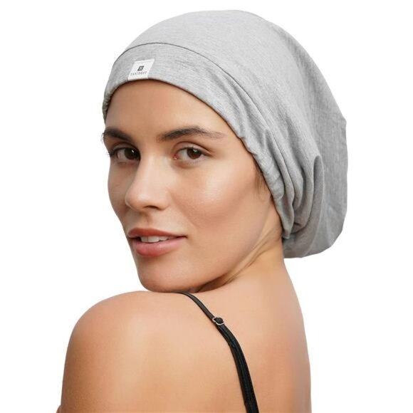 Slouchy Beanie Hat Satin Lined Sleep Cap Satin Bonnet Chemo Headwear Caps main image 2